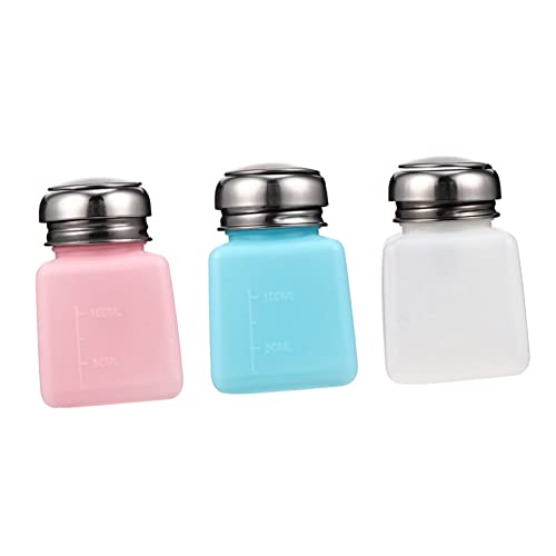 BESPORTBLE 3er Set Glas Pumpspender Für Nagellackentferner – Leere Flaschen Mit Druckmechanismus - Ideal Für Reisen Und Kosmetik – Praktische - Wiederverwendbare Make up Entferner Flaschen Aus von BESPORTBLE