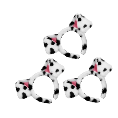 BESPORTBLE 3stücke Dalmatiner-ohr-stirnband Gefleckten Hundsohren Süßes Tierohr-kopfbekleidung Für Halloween Cosplay Party Accessoire Und Spa-tag von BESPORTBLE