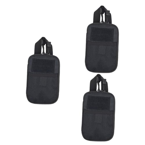 BESPORTBLE 3stücke Outdoor Sport Hüfttasche Für Männer Und Frauen Verstellbare Fanny Pack Für Handys Schlüssel Und Mehr Praktische Leichte Umhängetasche Schwarz von BESPORTBLE