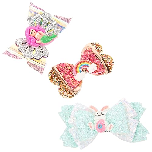 BESPORTBLE 3stücke Rückenschul-bows Haarclips Für Mädchen Niedliche Haarschmuck-accessoires Für Back-to-school Partys Geburtstage Und Alltägliches Tragen von BESPORTBLE
