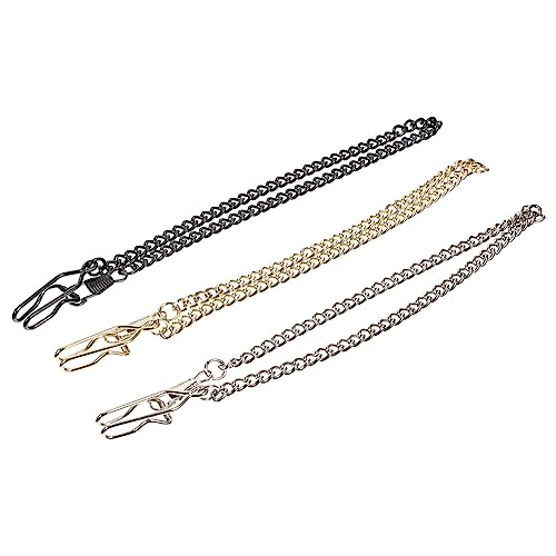 BESPORTBLE 3 Stücke Dekorative Hosenkette Jeanskette Metall Geldbörsenkette Taschenuhrkette Für Männer Retro Stil Verarbeitung Silber Gold Tungsten Kombination von BESPORTBLE