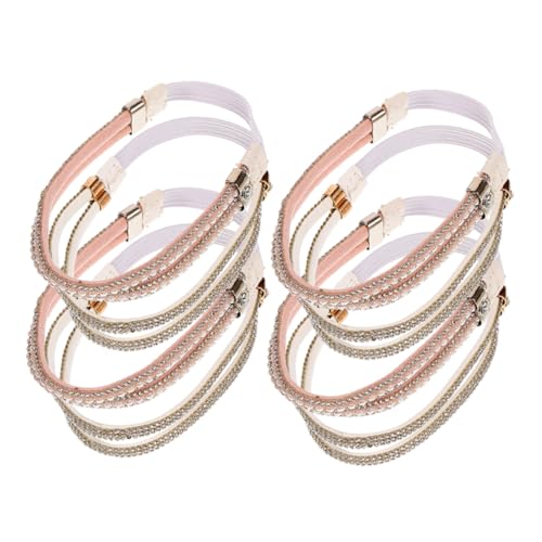 BESPORTBLE 4 Paare Abnehmbare Elastische Strass Schuhbänder für High Heels Verstellbare Rutsch Sandalenriemen Dekorative Ersatz Schuhbänder für Damen Geeignet für Sandalen Slipper Partys und von BESPORTBLE