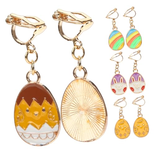 BESPORTBLE 4 Paare Clip Ohrclips für Mädchen Bunte Ohrhänger Ohrloch Niedlicher Ohrschmuck Festliche Kurze Ohrringe für Modisches zu Ostern BESPORTBLE 4 Paare Clip Ohrclips für Mädchen Bunte Ohrhänger Ohrloch Niedlicher Ohrschmuck Festliche Kurze Ohrringe für Modisches zu Ostern von BESPORTBLE