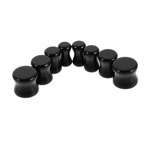 BESPORTBLE 4 Paare Obsidian Ohrexpander Ohrstecker für Gedehnte Ohren Stilvoller Piercing Schmuck für Männer und Frauen Einzigartiges Design Sanfte Kanten Perfektes Accessoire für Alltag und von BESPORTBLE
