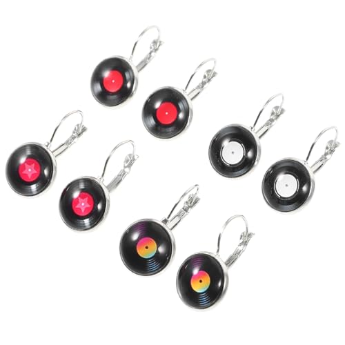 BESPORTBLE 4 Paare Retro Schallplattenohrringe Damen Baumelnd Vinyl Design Leicht und Komfortabel Modische Ohrhänger für Party und Alltag BESPORTBLE 4 Paare Retro Schallplattenohrringe Damen Baumelnd Vinyl Design Leicht und Komfortabel Modische Ohrhänger für Party und Alltag von BESPORTBLE