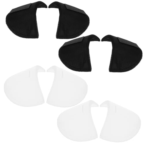 BESPORTBLE 4 Paare Schwamm Schulterpolster für Damen Rutschfeste Dünne Schulterpads für Anzüge Waschbare Wiederverwendbare Kleidungsschulterverstärker Flexibel und Stilvoll von BESPORTBLE