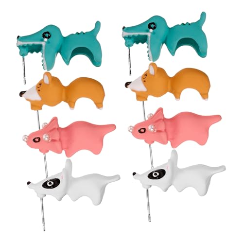 BESPORTBLE 4 Paare Tier Ohrstecker Damen Ohrringe aus Polymer Clay Leichte Langlebige Schmuckstücke mit Dinosaurier Hund Elefant und Süßem Design für Frauen und Mädchen von BESPORTBLE