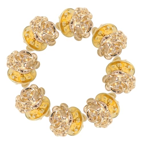 BESPORTBLE 4 Paare Vintage Rosen Anstecknadeln Blumenbroschen aus Legierung Modische Retro Floral Pins für Jacken Kleider Hüte Vielseitige Schmuckaccessoires von BESPORTBLE
