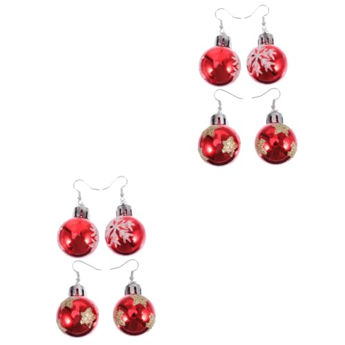 BESPORTBLE 4 Paare Weihnachtskugel Ohrringe Damen Kreative Weihnachtsdeko Leichte Ohrhänger Weihnachten Party Schmuck BESPORTBLE 4 Paare Weihnachtskugel Ohrringe Damen Kreative Weihnachtsdeko Leichte Ohrhänger Weihnachten Party Schmuck von BESPORTBLE