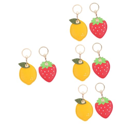 BESPORTBLE 4 Sätze Cartoon Schlüsselanhänger Mit Pu Ausweishüllen Lustige Kreative Kartenetuis Form Für Zugangskarten Dekoration 2 Stück * 4 von BESPORTBLE