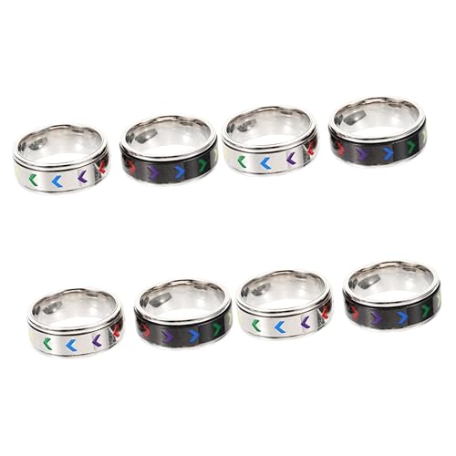 BESPORTBLE 4 Sätze Edelstahlring Lgbt-regenbogenring Stolz Dekorationen Ringe Für Frauen Bisexueller Stolz Drehring Kugelring Lgbt-ring Aus Metall Stolz Zeug Rostfreier Stahl 2 Stück * 4 BESPORTBLE 4 Sätze Edelstahlring Lgbt-regenbogenring Stolz Dekorationen Ringe Für Frauen Bisexueller Stolz Drehring Kugelring Lgbt-ring Aus Metall Stolz Zeug Rostfreier Stahl 2 Stück * 4 von BESPORTBLE