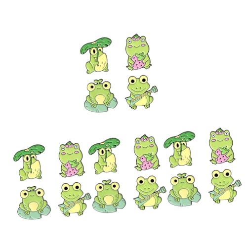 BESPORTBLE 4 Sätze Frosch Brosche Emaille Anstecker Niedliche Tier Abzeichen Für Kleidung Jacke Taschen Modischer Modeschmuck Für Frauen Vielseitige Accessoires 4 Stück * 4 von BESPORTBLE