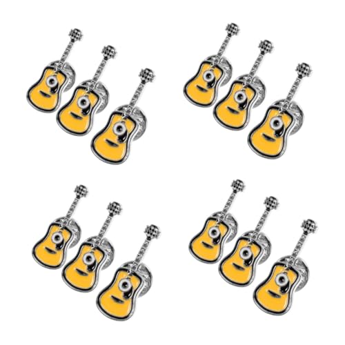 BESPORTBLE 4 Sätze Gitarrenbrosche Mode Gothic-anstecknadel Broschennadel Ich Habe Alle Eine Lustige Brosche Gitarrennadel Anstecknadeln Brosche Zum Thema Musik Legierung Gelb 3 Stück * 4 von BESPORTBLE