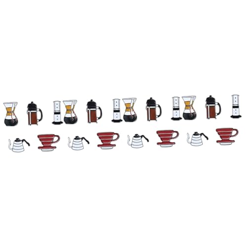BESPORTBLE 4 Sätze Kreative Kaffeekanne Brosche Dekorative Emaille Anstecker Für Kleidung Rucksäcke Lustige Modeaccessoires Für Geschenkideen An Freunde Familie 5 Stück * 4 von BESPORTBLE
