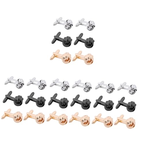 BESPORTBLE 4 Sätze Manschettenknöpfe Ärmelhemd Manschettenknöpfe Herrenanzug Accessoire Herren Smokingknöpfe Kleidung Schmuck Manschettenknöpfe Kleidung Accessoire Anzugknöpfe 3 Paare * 4 von BESPORTBLE