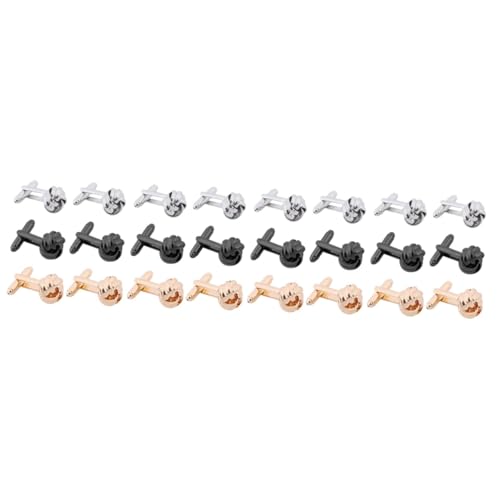 BESPORTBLE 4 Sätze Manschettenknöpfe Hemd Ärmel Smokingknöpfe Accessoire Für Herrenanzüge Manschettenlinks Kleidung Schmuck Smokingstollen Legierung 3 Paare * 4 von BESPORTBLE