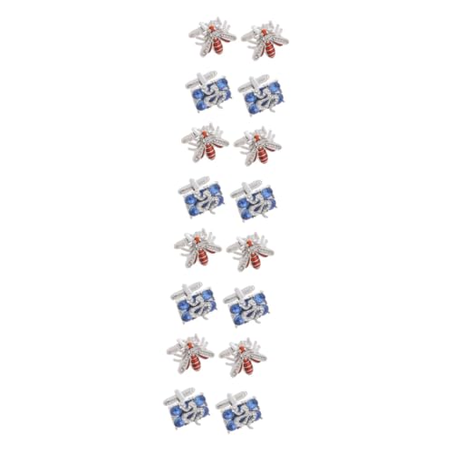 BESPORTBLE 4 Sätze Manschettenknöpfe Mit Bienenmotiv Manschettenknöpfe Aus Metall Für Herren Kleidungsaccessoire Anzugaccessoire Smokinghemd Ohrstecker Smoking Ohrstecker 2 Paare * 4 von BESPORTBLE
