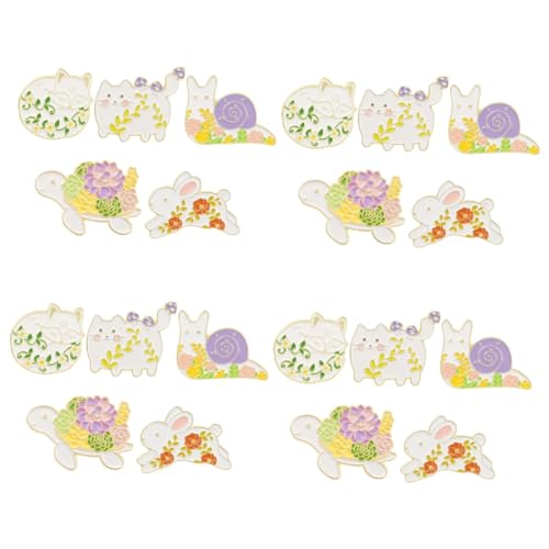 BESPORTBLE 4 Sätze Niedliche Tier Broschen Legierung Teiliges Dekorative Anstecker Für Kleidung Taschen Schals Langlebig Leicht Anzubringen Accessoires 5 Stück * 4 von BESPORTBLE