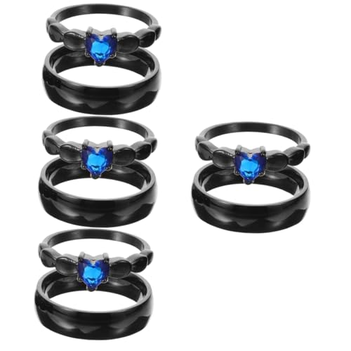 BESPORTBLE 4 Sätze Paarring Ringe Für Frauen Vertrauensring Versprechen Männer Klingeln Paar Fingerringe Fingerring Für Sie Und Ihn Ringdekor Stahl Black 2 Stück * 4 BESPORTBLE 4 Sätze Paarring Ringe Für Frauen Vertrauensring Versprechen Männer Klingeln Paar Fingerringe Fingerring Für Sie Und Ihn Ringdekor Stahl Black 2 Stück * 4 von BESPORTBLE