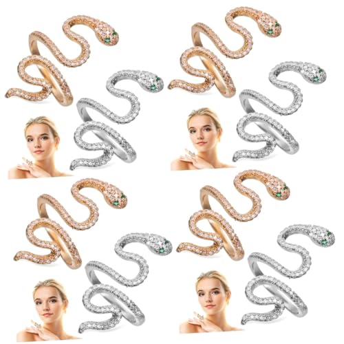 BESPORTBLE 4 Sätze Schlangenringe Schmuck Kleiner Finger Mädchen Teenager Frauen Klingen Schlangenring Für Damen Ringe Retro- Ringe Für Frauen Fingerring Öffnen Metall 2 Stücke * 4 BESPORTBLE 4 Sätze Schlangenringe Schmuck Kleiner Finger Mädchen Teenager Frauen Klingen Schlangenring Für Damen Ringe Retro- Ringe Für Frauen Fingerring Öffnen Metall 2 Stücke * 4 von BESPORTBLE