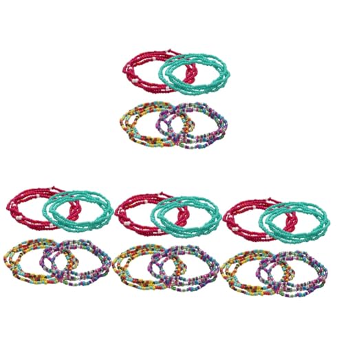 BESPORTBLE 4 Sätze Teiliges Bauchperlen Taillenkette Für Frauen Handgemachte Sommer Schmuck Körperkette Bunten Glasperlen Für Bikinis Strandkleider Nachtclub Outfits 4 Stück * 4 von BESPORTBLE