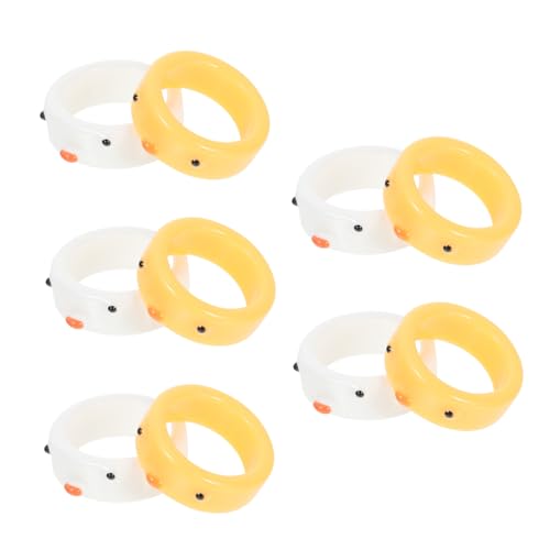 BESPORTBLE 4 Sätze Teiliges Frauen Finger Ringe Niedliche Hühner Designs Schmuckstücke Für Damen Für Parties Alltagsmode 10 Stück * 4 von BESPORTBLE