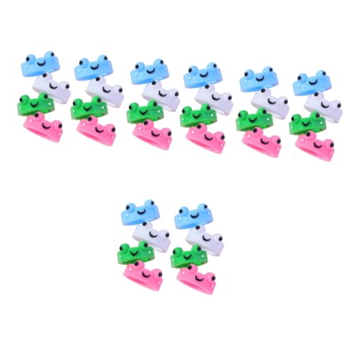 BESPORTBLE 4 Sätze Teiliges Süße Frosch Ringe Resin Für Frauen Farbige Finger Ringe Mit Frosch Muster Für Partys Tierischer Schmuck Mit Elegantem Design Zufällige 8 Stücke * 4 von BESPORTBLE