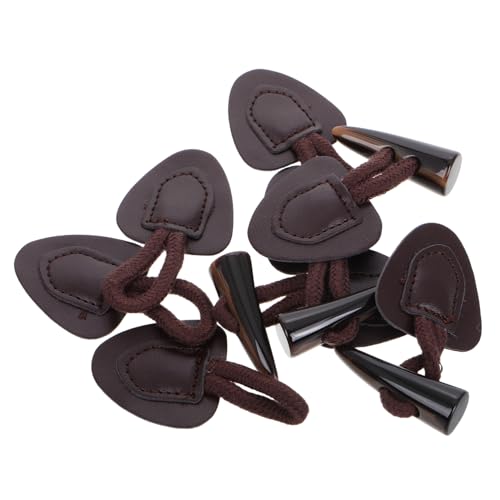 BESPORTBLE 4 Sets Kunsthorn Lederschnalle Mantelknöpfe Knebelknöpfe Für Pullover Knebel Für Kleidung Knebelverschlüsse Zum Nähen Knebelknöpfe Für Mäntel Braunes Pu Leder von BESPORTBLE