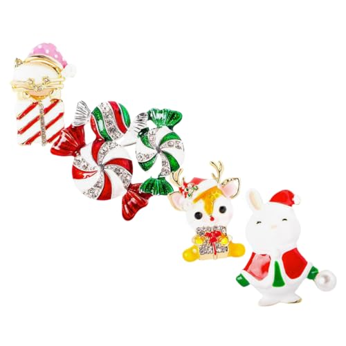 BESPORTBLE 4 Stck Teiliges Weihnachtsbroschen Langlebiger Anstecknadeln für Kleidung Taschen Schals Vielseitig für Damen und Besondere Anlässe Wie Party Meeting von BESPORTBLE