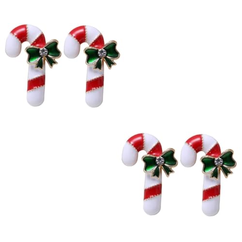 BESPORTBLE 4 Stck. Weihnachtliche Broschen Set Teilig mit Kristallbesatz Walking Stick Design Emaille Anstecknadeln für Kleidung Party Schmuck in Weiß Rot Grün BESPORTBLE 4 Stck. Weihnachtliche Broschen Set Teilig mit Kristallbesatz Walking Stick Design Emaille Anstecknadeln für Kleidung Party Schmuck in Weiß Rot Grün von BESPORTBLE