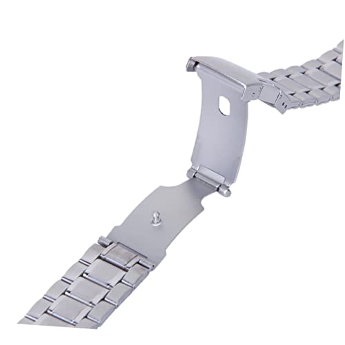 BESPORTBLE 4stücke -armband Mit Massiven Gliedern Und Geradem Ende Federstegen Included Farbe Silber Faltschließe Mit Druckknopf von BESPORTBLE