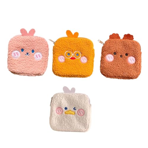 BESPORTBLE 4 Stück Aufbewahrungsbeutel für Damenbinden Kulturbeutel für Damen Tampon -Aufbewahrungstasche tragbare Tasche Kleine Reisebeutel Aufbewahrungstasche für Pads Vlies Zufällige Farbe von BESPORTBLE