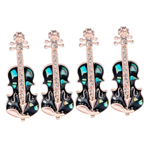 BESPORTBLE 4 Stück Bemalte Anstecknadeln Dekoration Party Brosche Gitarren Anstecknadel Anstecknadel Gitarren Anstecknadel Musiknote Brustnadel Broschen Damen Instrument Modische von BESPORTBLE