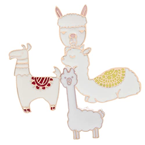 BESPORTBLE 4stücke Alpaka Brosche Cartoon Design Für Damen Schals Hüte Jacken Dekorative Anstecknadeln Tier Broschen Mit Sicherem Verschluss von BESPORTBLE
