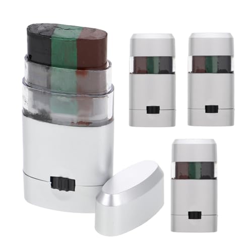 BESPORTBLE 4 Stück Camouflage Gesichtsfarbe Stick Schwarz Grün Braun Hautfreundliche Farbe für Jagd Sport Cosplay und Outdoor Aktivitäten Sicher und Leicht zu Entfernen von BESPORTBLE