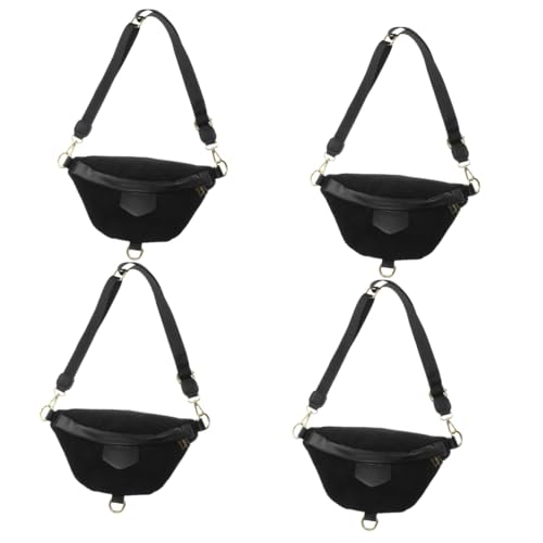 BESPORTBLE 4 Stück Cord-Brusttasche Bauchtasche Tragbare Umhängetasche Hüfttasche Für Männer Schultertasche wasserdichte Hüfttasche Mann Bauchtasche Fanny Taschen Mode Fräulein Streifen Samt von BESPORTBLE