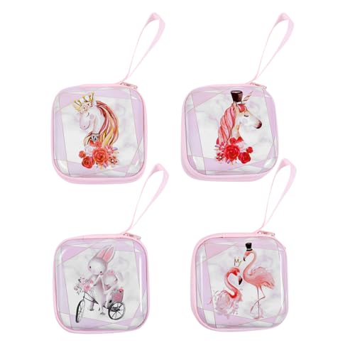 BESPORTBLE 4stücke Einhorn Tasche Geldbörse Für Junge Mädchen Aus Hochwertigem Material Wechselgeldbörse Mit Cartoon Design Zur Aufbewahrung Von Visitenkarten Und Kleingeld Als Geschenk Für m von BESPORTBLE