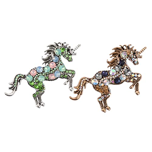 BESPORTBLE 4 Stück Einzigartige Einhorn Broschen Langlebiger mit Anstecknadeln für Kleidung Taschen Hüte und Schals Kreatives Party Deko Accessoire für Damen von BESPORTBLE