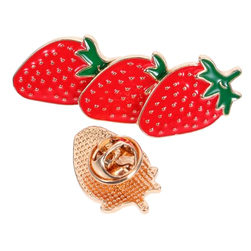 BESPORTBLE 4 Stück Erdbeer Broschen Set Teiliges Frucht Broschen Set für Kleidung und Taschen Einzigartiges Design Perfektes für Sommerpartys Vielseitige Verwendung und Modisches Accessoire von BESPORTBLE