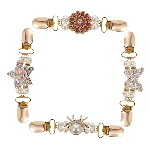 BESPORTBLE 4 Stück Falsche Perlen Pulloverclips Strickjacken Broschen Schicke Schalverschlüsse Retro Stil Verarbeitung Damen Schmuck für Pullover Kleider Schals von BESPORTBLE