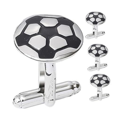 BESPORTBLE 4 Stück Fußball-manschettenknöpfe Manschettenknöpfe Schmuck Manschettenknöpfe Für Business-hemden Smokingstollen Kleiderknopf Manschettenknöpfe Für Herrenhemden Kupfer von BESPORTBLE