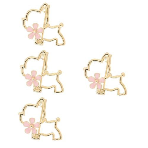 BESPORTBLE 4 Stück Goldfarbene Filigrane Metallbrosche Katze Langlebige Anstecknadel für Kleidung Rucksack Schal Elegantes Accessoire für Damen Widerstandsfähig Modisches Schmuckstück für von BESPORTBLE