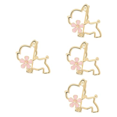 BESPORTBLE 4 Stück Goldfarbene Hohlgearbeitete Katzenbrosche aus Langlebiger Legierung Anstecknadel für Damenkleidung Rucksack und Anzug Stilvolles Accessoire für Frauen Sicher Haftend von BESPORTBLE