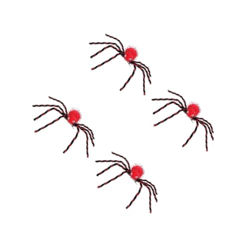 BESPORTBLE 4 Stück Großer Halloween Spinnen Haarclip Kreatives Design Roter Plüsch Haarschmuck Für Karneval Masquerade Festliche Party Accessoire BESPORTBLE 4 Stück Großer Halloween Spinnen Haarclip Kreatives Design Roter Plüsch Haarschmuck Für Karneval Masquerade Festliche Party Accessoire von BESPORTBLE