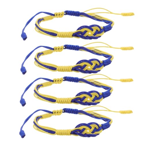 BESPORTBLE 4stücke Teiliges Geflochtenes Seilarmband-set Verstellbar Buntes Armband Für Männer Frauen Unisex Alltagskleidung Und Feiern Geflochtenes Knotenarmband Ukrainisches von BESPORTBLE