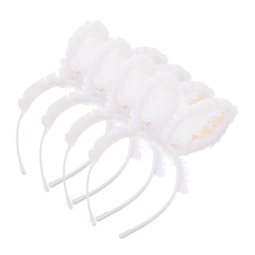 BESPORTBLE 4stücke Kaninchenohr Stirnbänder Für Erwachsene Leuchtendes Haarband Für Ostern Und Party Flexibles Kopfstück Mit Hasenohren von BESPORTBLE