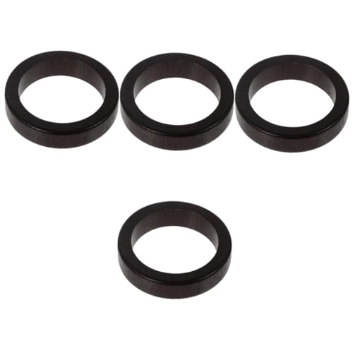 BESPORTBLE 4 Stück Holzring Damen und Herren Stilvoller Langlebiger Finger Schmuck Modisch Dekorativ Klassisches für Studenten und Trendsetter Handgefertigt Natürlicher Holzwerkstoff von BESPORTBLE