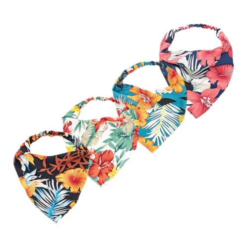 BESPORTBLE 4stücke Damen Haartuch Floral Kopftuch Dreieck Haarbandanas Elastische Stirnbänder Mit Blumenmuster Für Damen Mädchen Und Outdoor Aktivitäten von BESPORTBLE