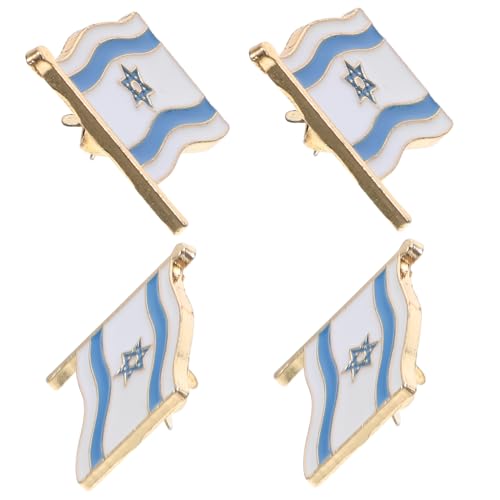 BESPORTBLE 4 Stück Kreative Israelische Flagge Brosche Vielseitige Anstecknadeln für Rucksäcke und Anzüge Patriotische Schmuckpins Strapazierfähige Party Erinnerungsdekoration von BESPORTBLE
