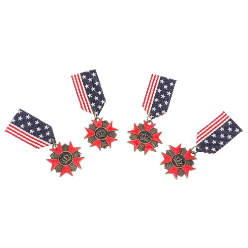 BESPORTBLE 4 Stück Metal Vintage Broschen Robuste Metall Anstecknadeln Stil Geometrische Abzeichen für Anzüge Jacken und Alltagsoutfits Modische Anstecker für Jungen und Mädchen von BESPORTBLE